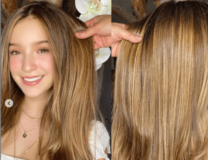 La que tuvo un cambio más drástico de tonalidad fue su hija Mia.