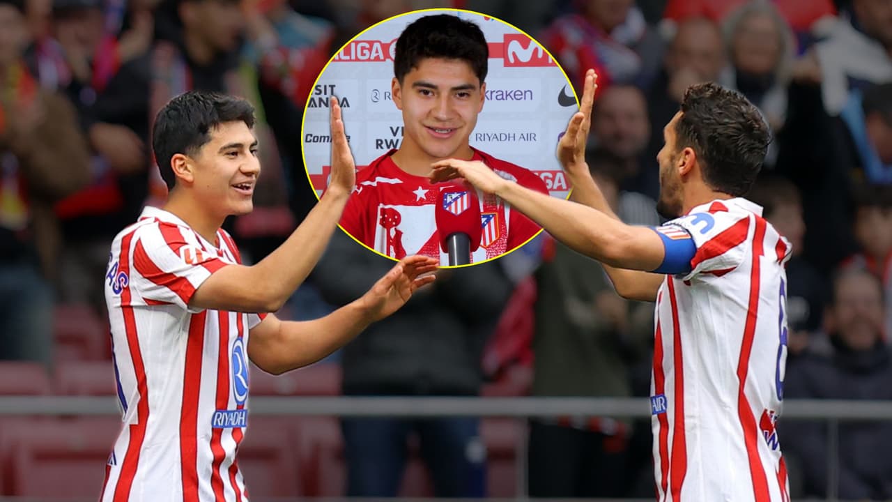 Obed Vargas cumple un sueño tras su primer partido como titular con Atlético de Madrid