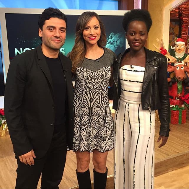 "Como fanática de la Guerra de las Galaxias, estoy feliz de haber compartido en @despiertaamericatv con Lupita Nyong'o y Oscar Isaac de #theforceawakens. Ambos son súper simpáticos, sencillos y amantes del español", Dijo Satcha Pretto. (10 de diciembre, 2015)