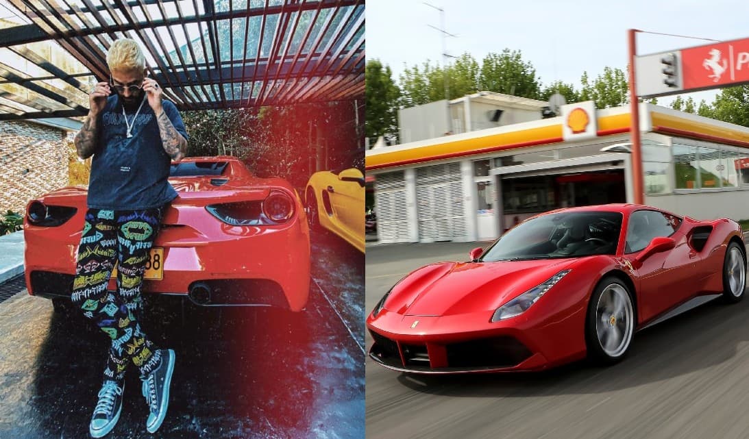 <h3 class="cms-H3-H3"><b>Maluma</b></h3>
<br>
<br>Más allá de la ropa y los accesorios estrambóticos, el cantante colombiano también es fanático de los carros, en especial de los exóticos y aventureros. Uno de estos es el Ferrari 488 GTB.