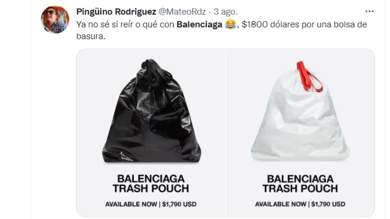 Usuarios de las redes sociales tienen sentimientos encontrados con la bolsa de basura de Balenciaga