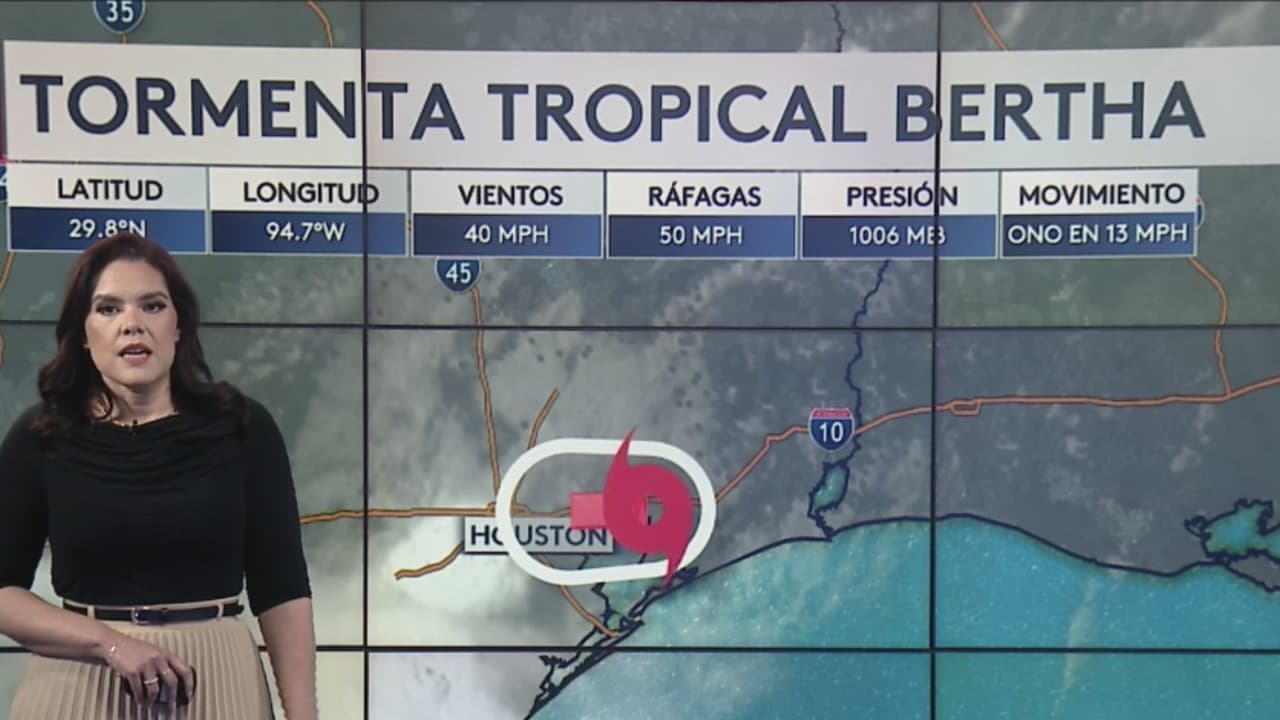 Tormenta tropical Bertha avanza por el sur de Texas dejando cientos de descargas eléctricas