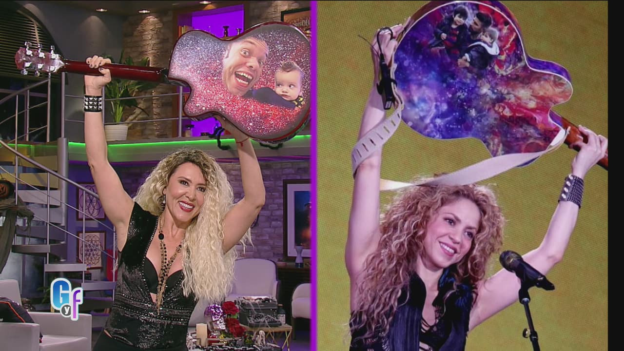 Tanya Charry quiso hacerle un homenaje a Shakira, pues ambas son de Barranquilla, Colombia. Además, copió el detalle de la foto de Piqué y sus hijos en la guitarra de la cantante, pero ella puso a Carlitos 'el productor' y al pequeño Sebastián.