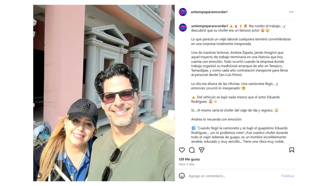 Así fue captado Eduardo Rodríguez como chofer.