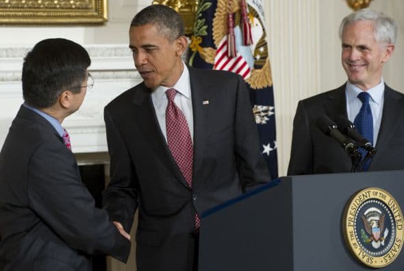 El mandatario agradeció a Gary Locke por su desempeño y dedicación al puesto de Secretario de Comercio.