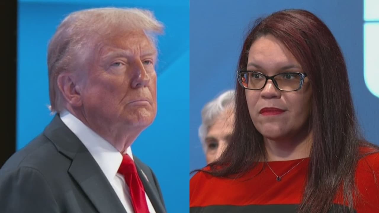 Una latina a Trump: "Su esposa, Melania, dijo que apoya el derecho al aborto, ¿concuerda con ella?"
