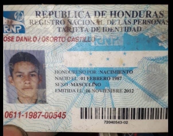 José Danilo Osorto desapareció mientras cruzaba el desierto de Arizona en agosto de 2018 y no aparece en los centros de detención de inmigrantes.