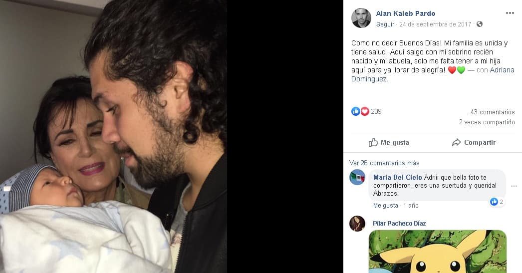 De acuerdo con información del matutino mexicano 
<b><a href="https://twitter.com/saleelsoltv/status/1174697539087556609" target="_blank">'Sale el sol'</a></b>, que también dio cuenta de la detención, el joven es nieto de la 
<b><a href="https://www.univision.com/shows/por-ella-soy-eva/helena-rojo-es-eugenia-mistral-en-por-ella-soy-eva" target="_blank">famosa actriz Helena Rojo</a></b> (con él en la foto). Hasta el momento, Rojo no se ha manifestado sobre esta situación.