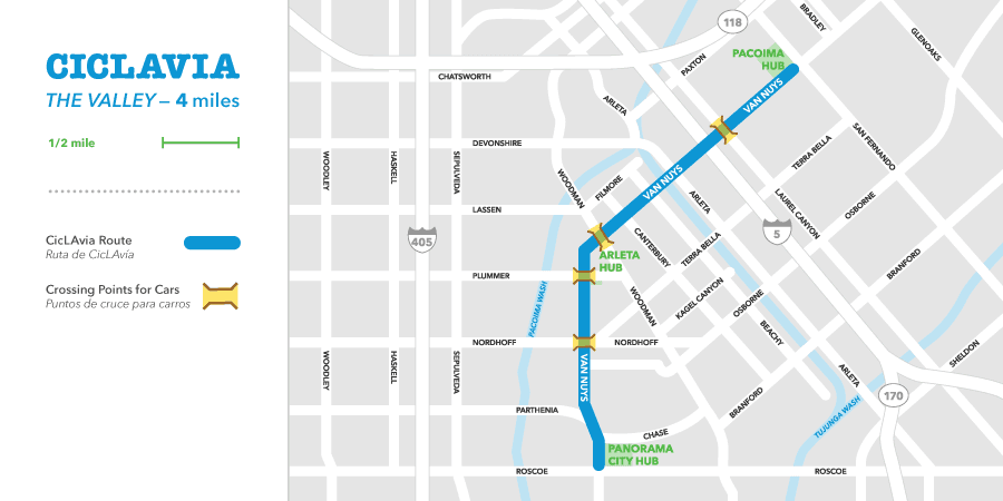 El recorrido del CicLAvia será desde Pacoima hasta Panorama.