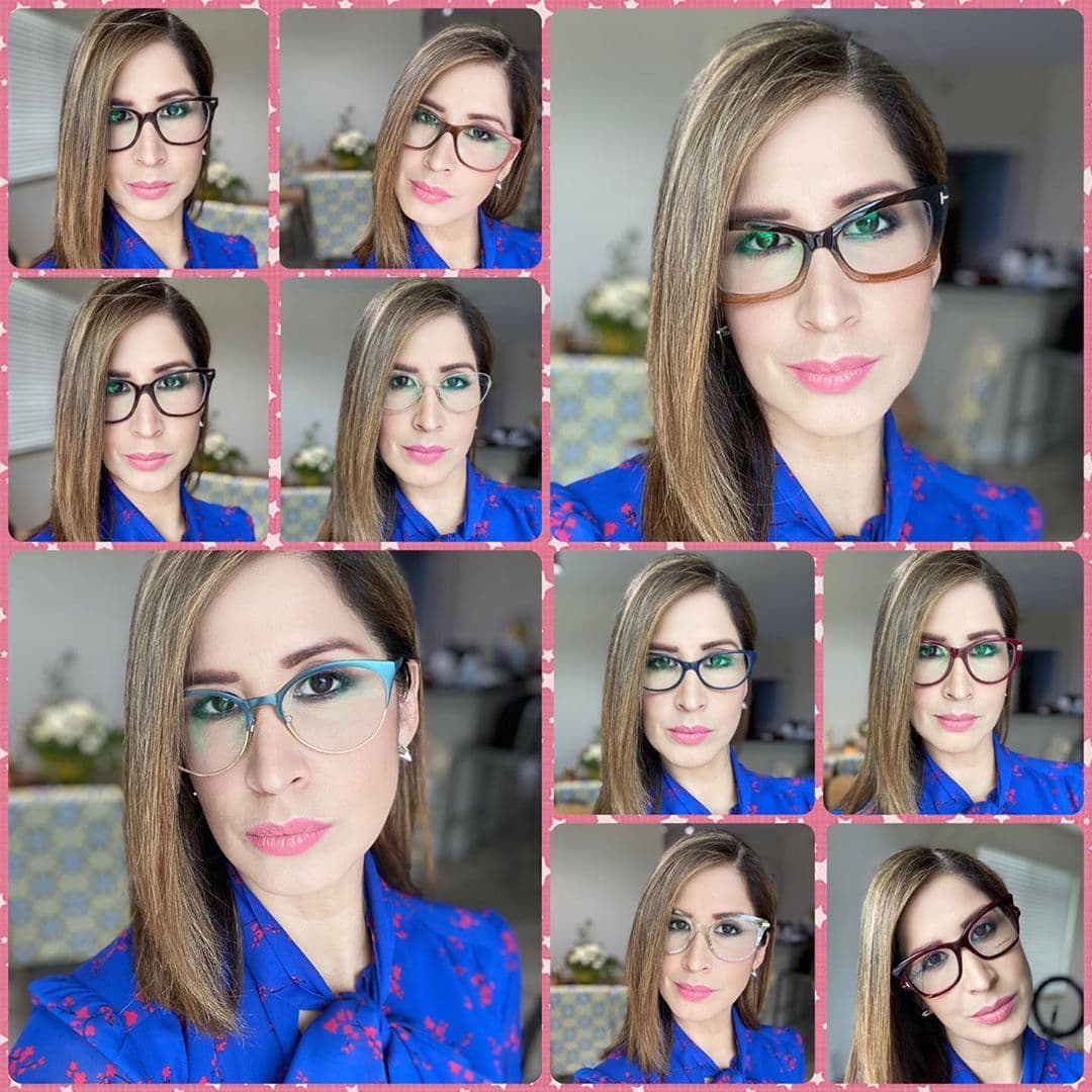 Ahí aprovechó para enseñarnos su gran colección de anteojos, y la verdad que es difícil elegir porque todos están lindos.