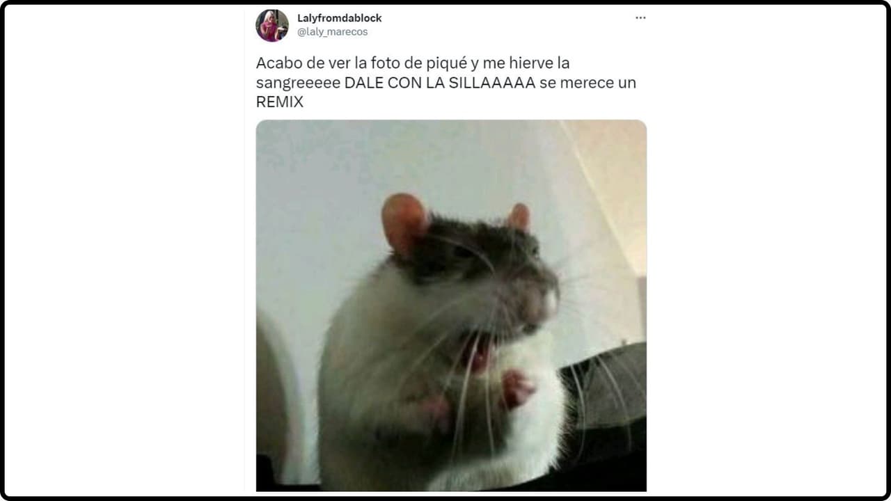 Meme foto Clara Chía y Piqué