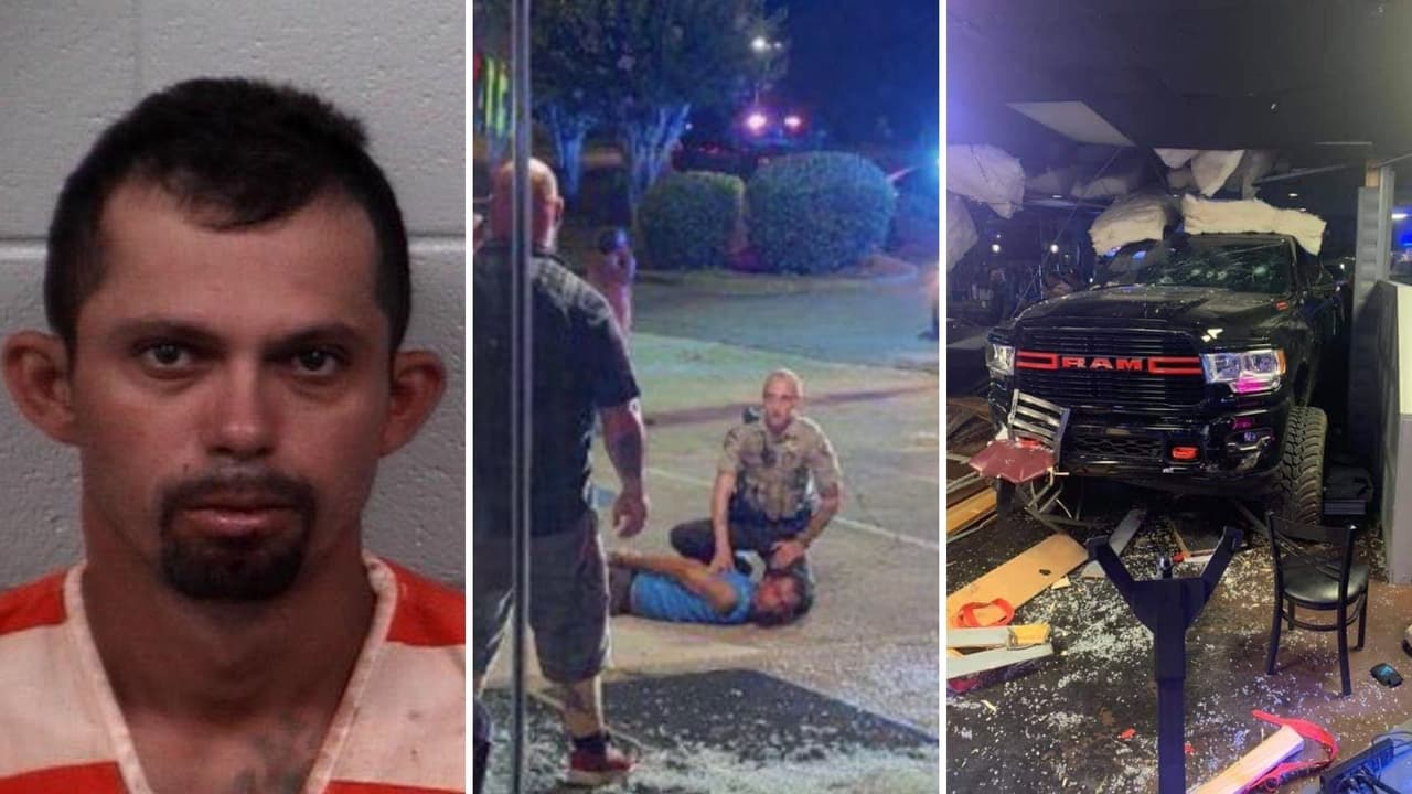 Arrestan a hispano tras disparar un arma y estrellar su camioneta contra un bar de donde fue sacado borracho, según la policía