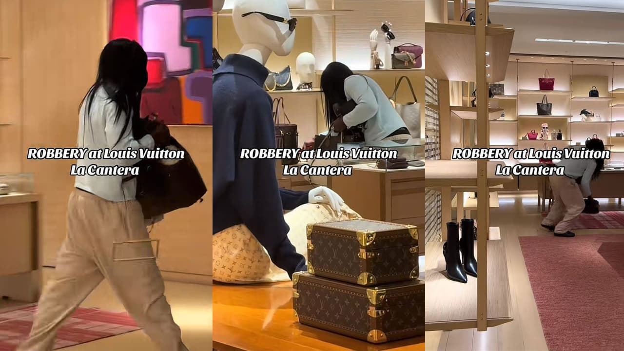 Hombre disfrazado roba tienda Louis Vuitton llena de clientes en San Antonio