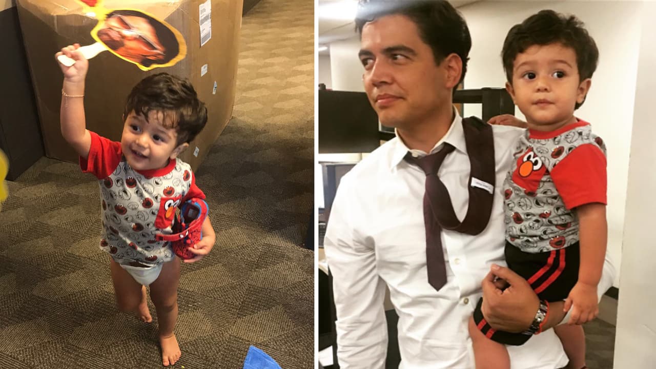 En fotos: Orlando Segura se divirtió con la visita de su hijo Joshua