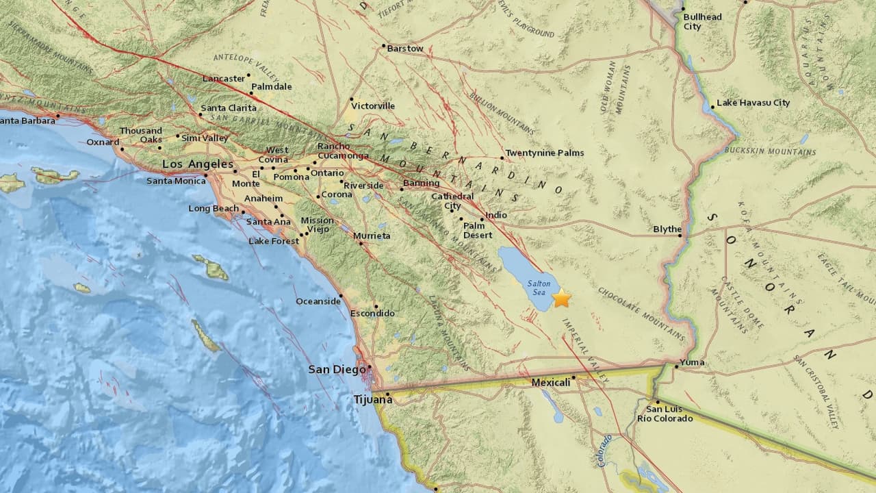 Más de 30 temblores vuelven a agitar el área junto al extremo sur de la falla de San Andrés 
