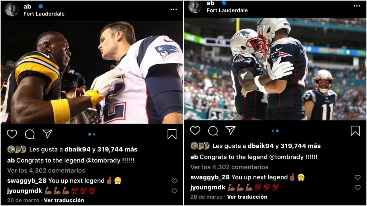 <b>Aprecio por Tom Brady</b>
<br>Una cosa liga a otra. Brown y Brady fueron enemigos y tuvieron el honor de jugar un partido oficial juntos, pero el destino producto de sus acciones extra-cancha no permitieron más que eso.