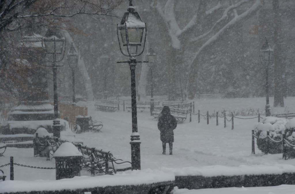 El aviso de tormenta invernal se mantiene en efecto hasta las 6:00 de la tarde (hora este) de este jueves.