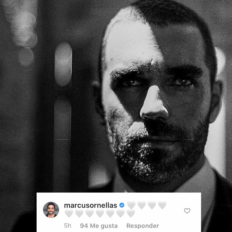 El padre de su hijo Diego comentó su publicación, le externó su apoyo y amor, a través de corazones blancos.