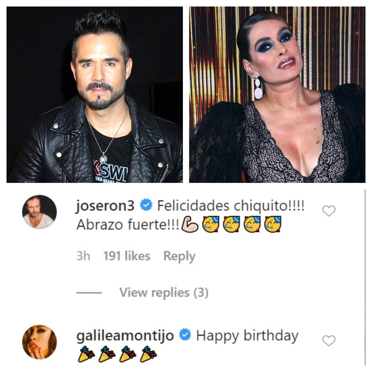 También José Ron y Galilea Montijo se unieron a la celebración virtual. 
<br>