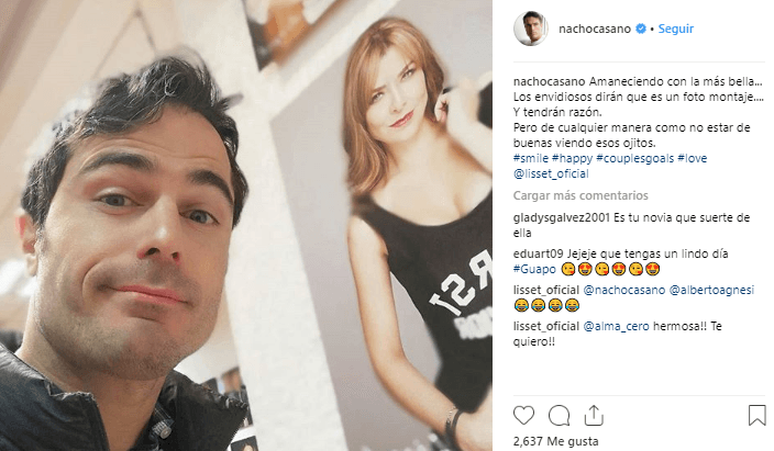 Desde enero de 2019 Nacho Casano comenzó a mandar mensajes de amor a Lisset.