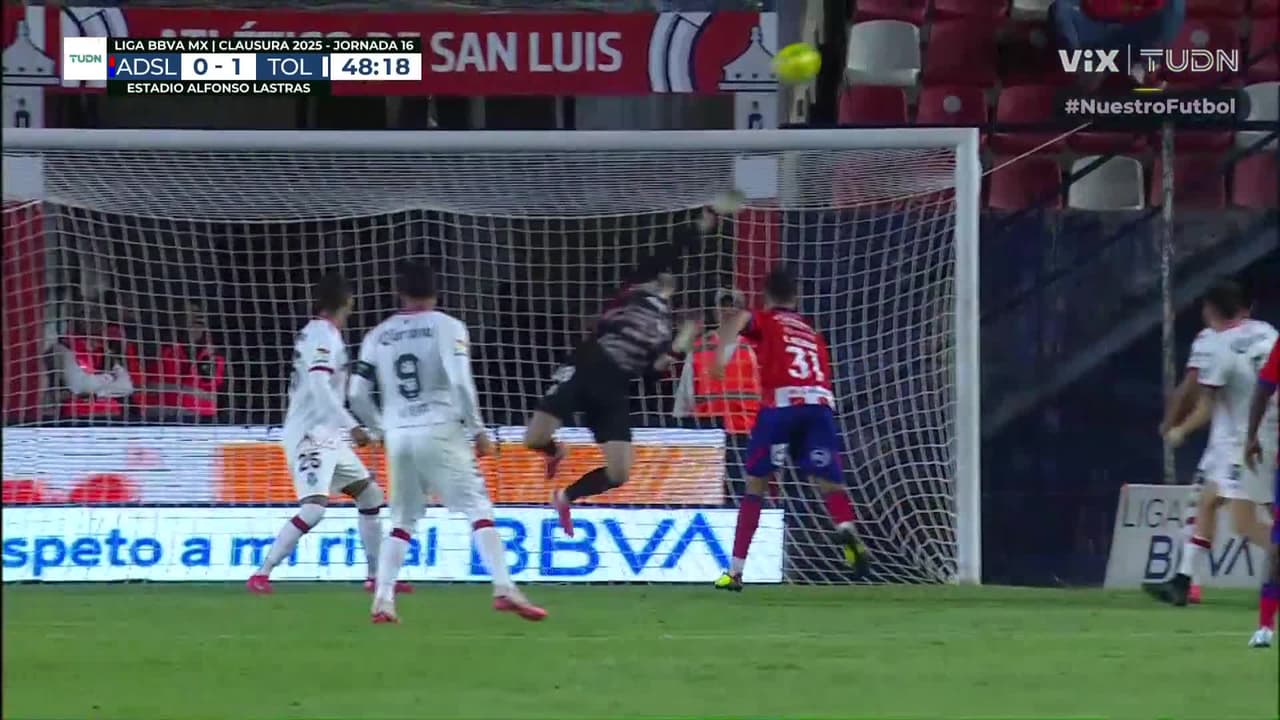 ¡Atajadón de Pau López! El portero de Toluca salva el empate