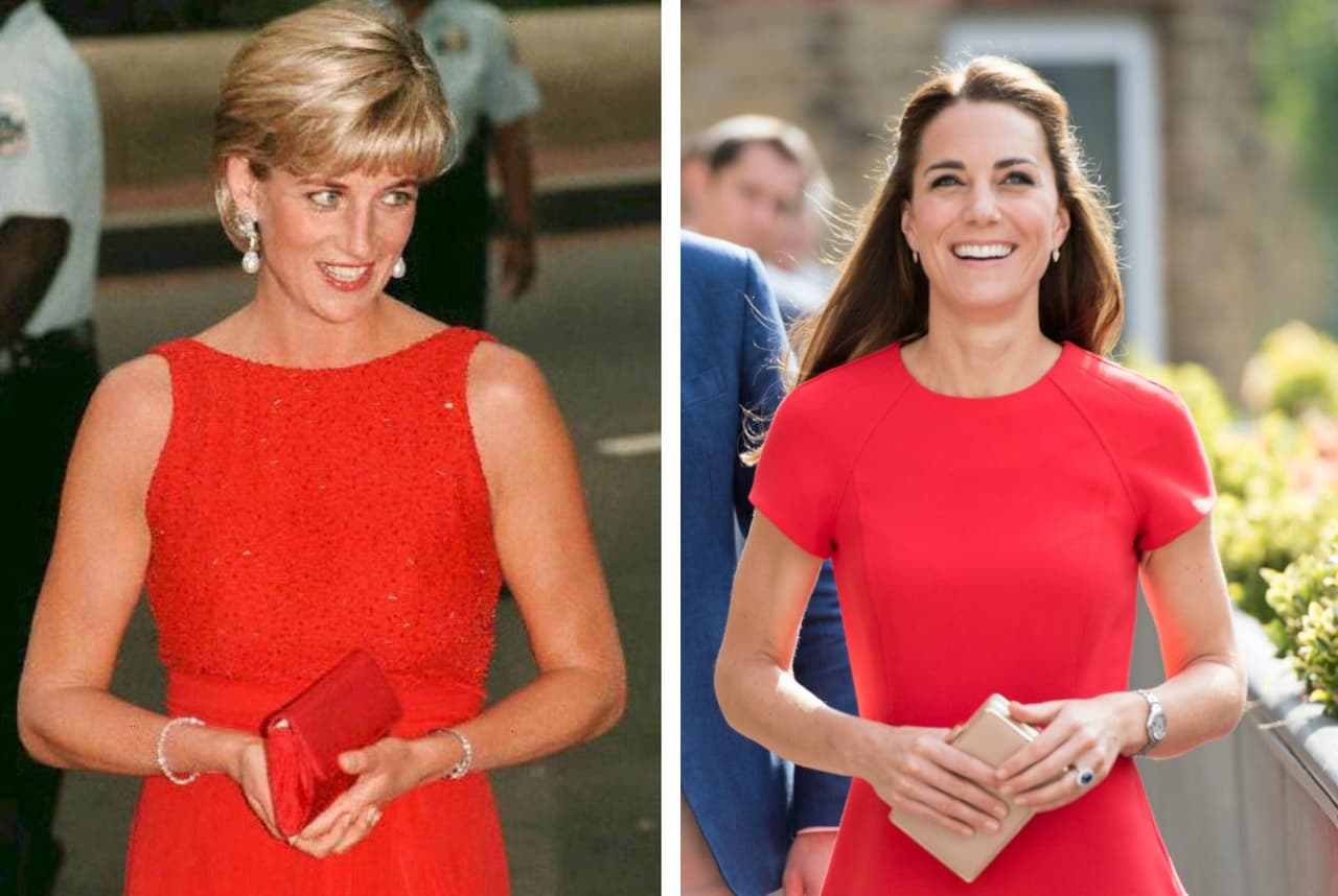 Mucho se ha hablado de los parecidos en términos de estilo que unen a Diana de Gales y a la Duquesa Kate Middleton, pero lo cierto es que más allá de caminar la vida con vestidos similares hay sobretodo unas maneras, unos gestos, una frescura que ha hecho que el mundo guarde una devoción casi similar por las dos.