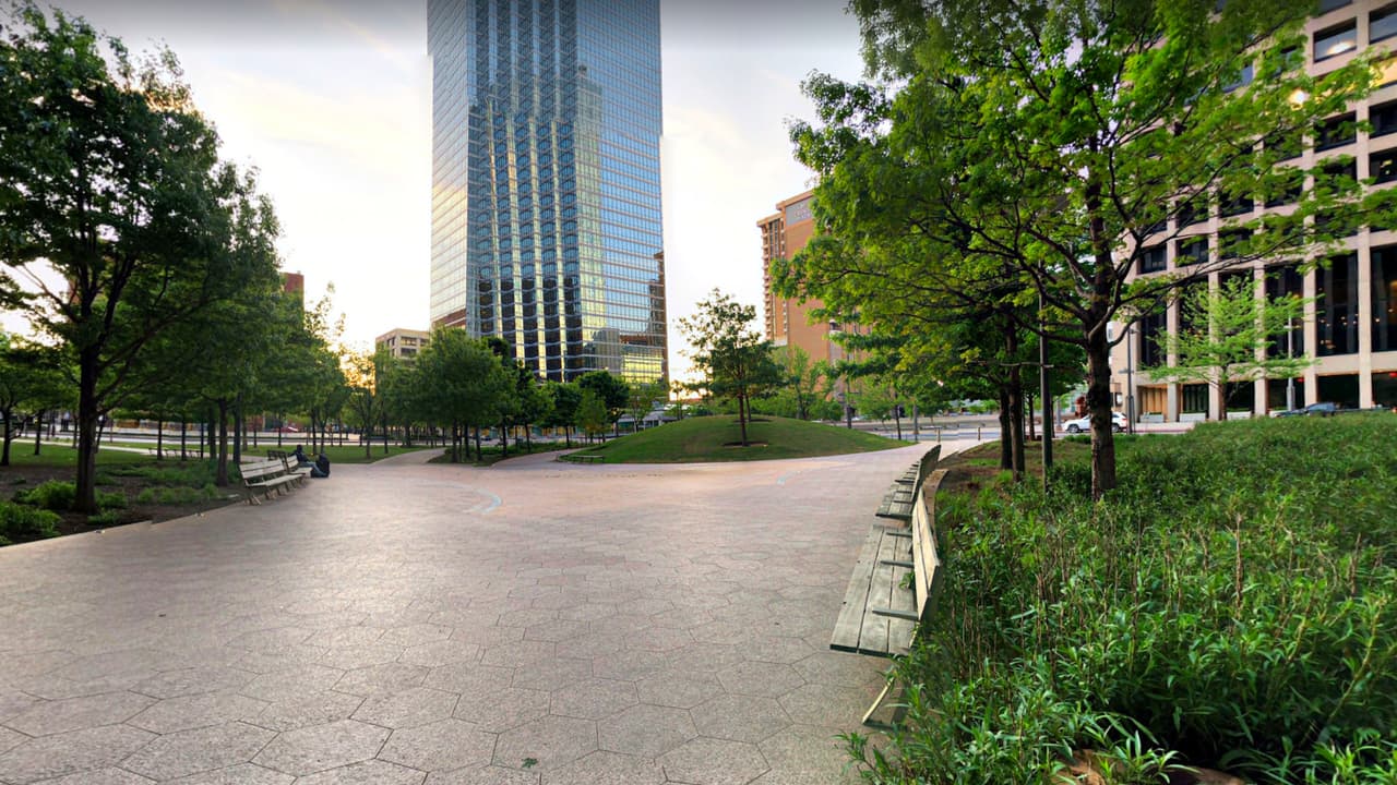 Mide alrededor de 1.7 acres y está en el centro de Dallas.