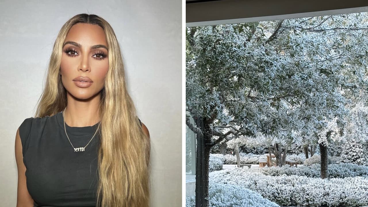 Kim Kardashian convirtió su hogar en un nevado bosque mágico de Navidad