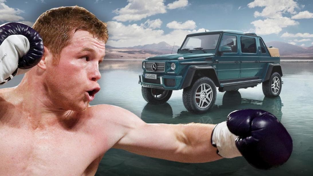 <h3 class="cms-H3-H3"><b>Canelo Alvarez</b></h3>
<br>
<br>Saúl ‘Canelo’ Álvarez tiene una de las colecciones de autos más exclusivas, no solo de México, sino del mundo entero, en la que resalta un todoterreno de ensueño y que es tan especial que únicamente fueron fabricadas 99 unidades. Nos referimos a la Mercedes-Maybach G650 Landaulet, una variante alargada y mucho más potente de la Clase G convencional. Su motor es un V12 de 6.0 litros doble turbo con la capacidad de entregar 621 caballos de fuerza y 737 lb-pie de torque. Se desconoce cuánto desembolsó Canelo por esta unidad, pero fácilmente puede superar los 2 millones de dólares.
<br>
<br>
<b>Relacionado: </b>
<a href="https://www.univision.com/carros/carros-y-famosos/canelo-alvarez-amplia-su-lujosa-coleccion-de-carros-estrena-un-bugatti-de-mas-de-2-5-millones-de-dolares-fotos"><u>Descubrimos otra joya en la espectacular colección de carros de ‘Canelo’ Alvarez</u></a>