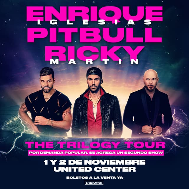Tu podrías ganar boletos entre las primeras filas al concierto de Ricky, Enrique y Pitbull
