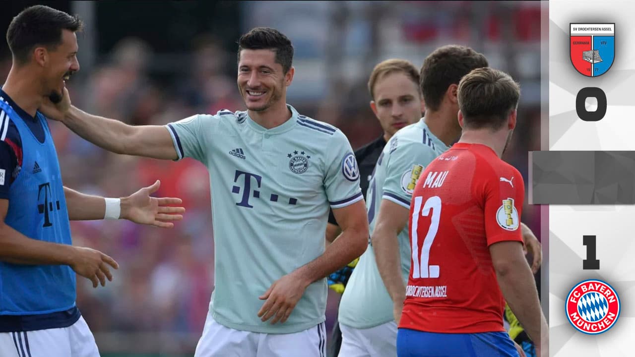 Lewandowski salvó al Bayern que dominó pero sufrió ante un club de cuarta división en la Pokal