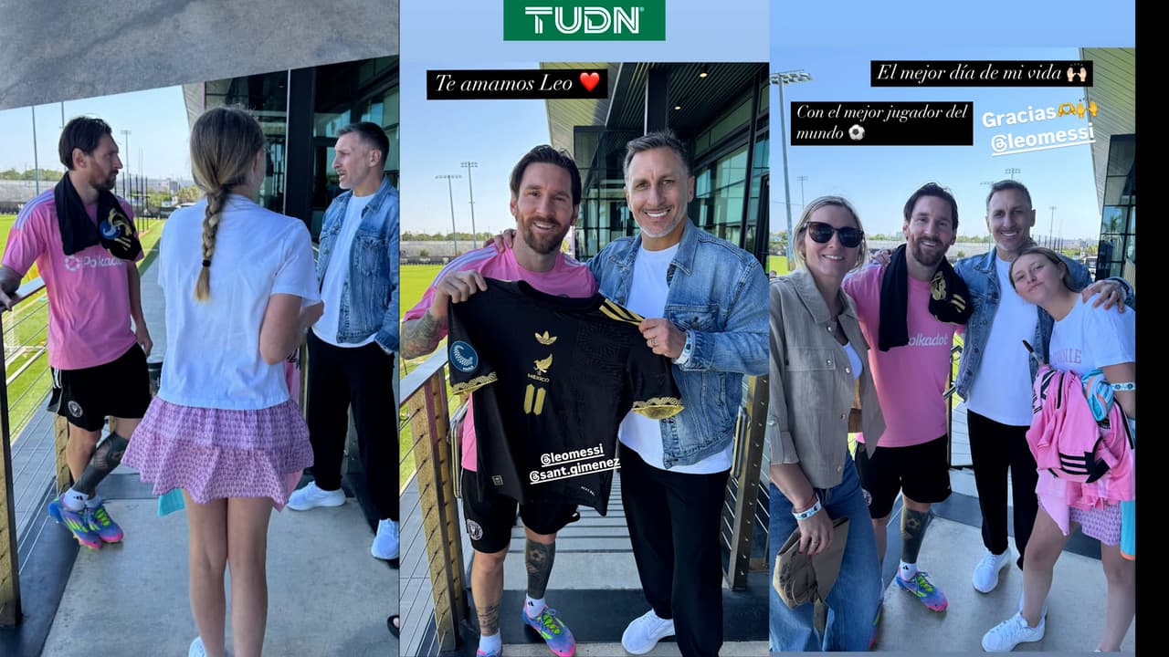 Messi posa con la playera de la Selección Mexicana en encuentro con 'Chaco' Gimenez