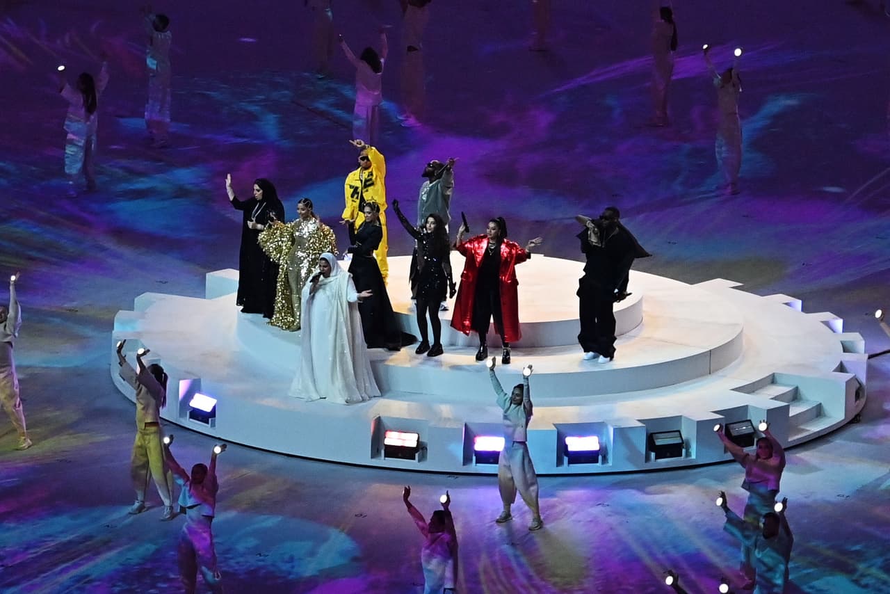 El cantante puertorriqueño 
<b>Ozuna</b> participó en la ceremonia de clausura en el estadio Lusail de Doha.
<br>