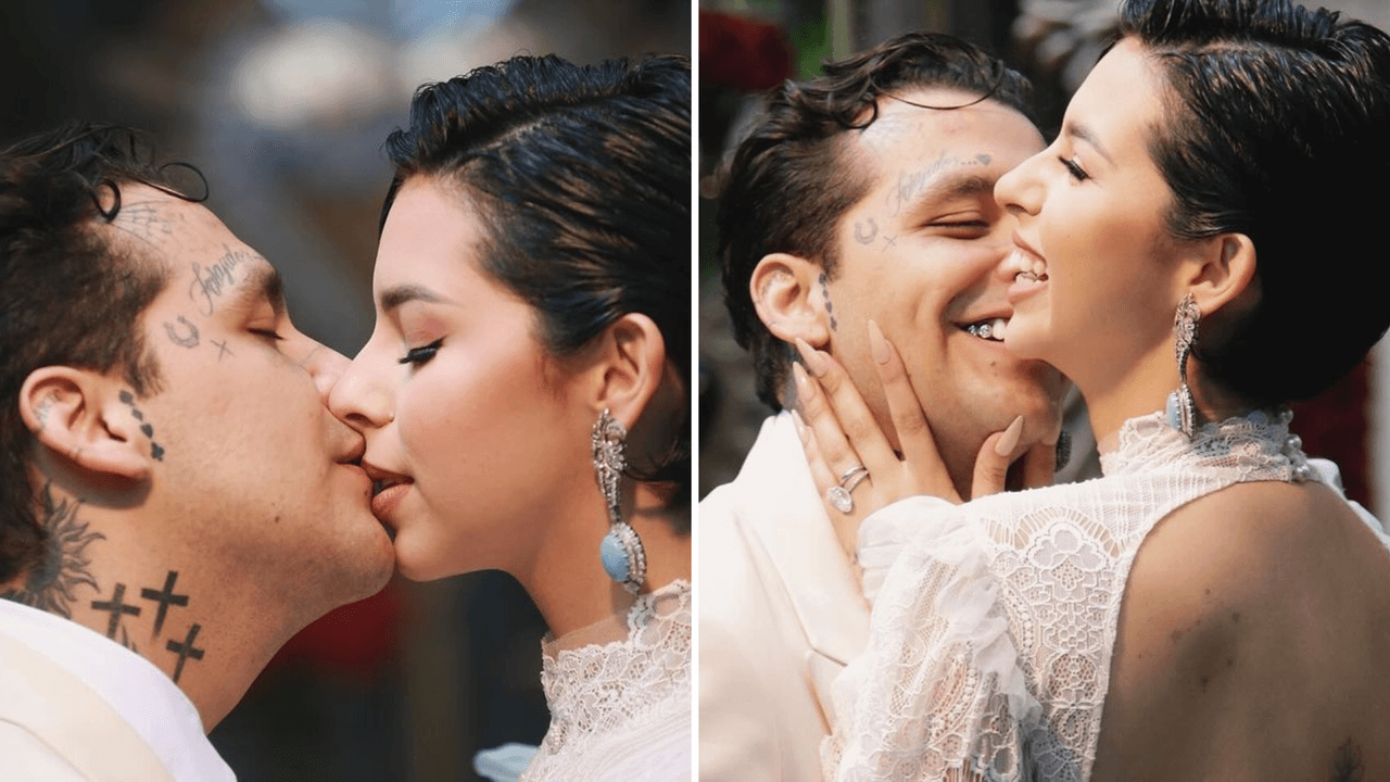 Con estas fotos, Nodal y Ángela Aguilar confirmaron su boda.