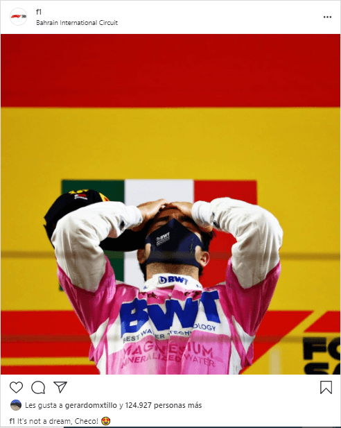 No dejan de caer felicitaciones en las redes sociales para Sergio Pérez tras su victoria en las Formula 1. ¡Histórico!