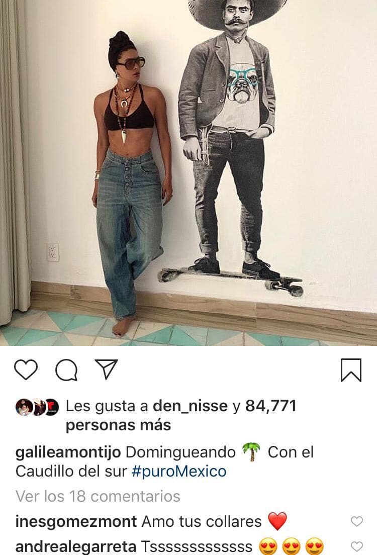 Varios famosos como Natalia Tellez, 
<b><a href="https://www.univision.com/famosos/tenemos-la-foto-de-ricky-martin-que-provoco-el-desahogo-de-la-ex-miss-universo-zuleyka-rivera-fotos">Zuleyka Rivera</a></b> y su comadre Inés Gómez Mont la llenaron de elogios, así como su compañera Andrea Legarreta quien puso la misma expresión que usó Galilea: "Tsssssssss..."