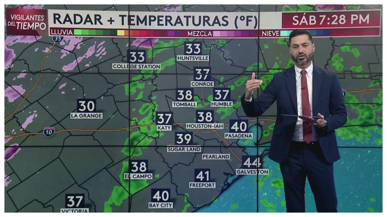¿Dónde hay actualmente lluvia congelante y cuándo llegará al área de Houston? Meteorólogo responde