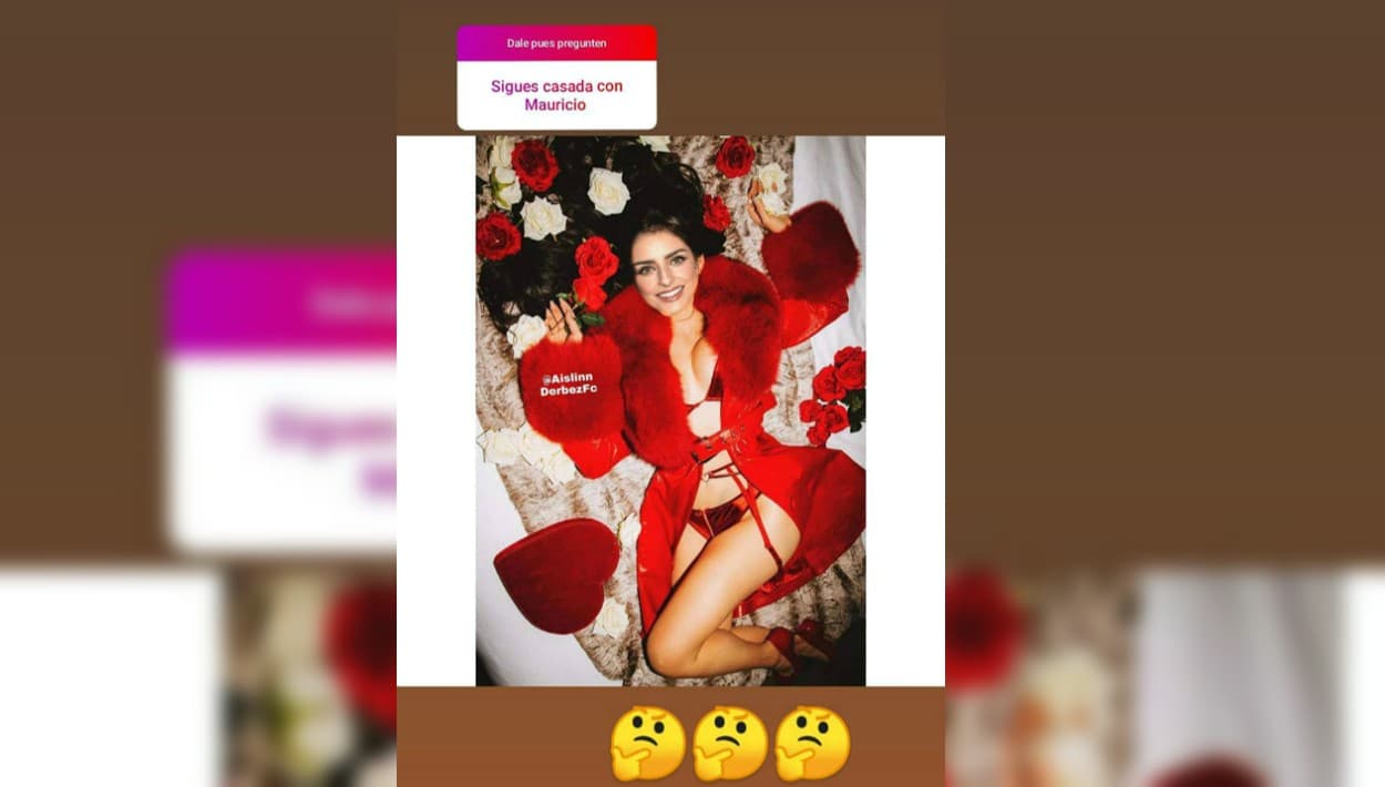 El pasado lunes, 17 de febrero, utilizando esta foto antigua de Aislinn Derbez, en 
<b><a href="https://www.instagram.com/aislinnderbezfc/" target="_blank">un perfil de Instagram dedicado a la actriz</a></b> (que lo sigue) se realizó una dinámica de preguntas. Cuando alguien quiso saber si seguían juntos, los emoticonos de 
<b>confusión</b> saltaron a la vista.
