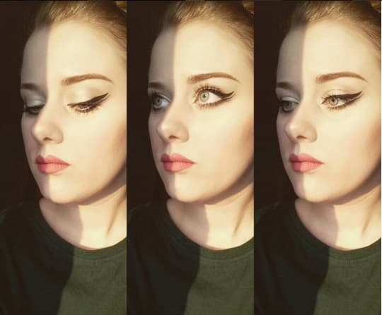 Para Ellinor es un gran halago que la comparen con Adele, comunmente suele compartir fotos de su gran parecido, y sobre todo del maquillaje.