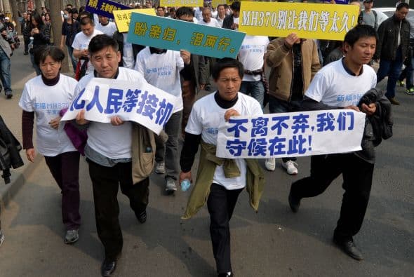 Los familiares chinos en Pekín han sido en las últimas semanas los más críticos con la gestión de las autoridades de Malasia de esta crisis.