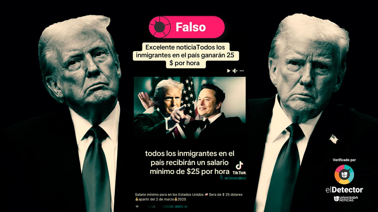 Trump NO ha firmado una orden ejecutiva para que los inmigrantes ganen 25 dólares la hora de trabajo, como afirman en redes sociales