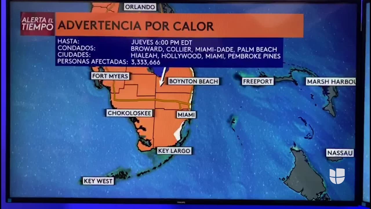 Advertencia de calor extremo en el sur de Florida
