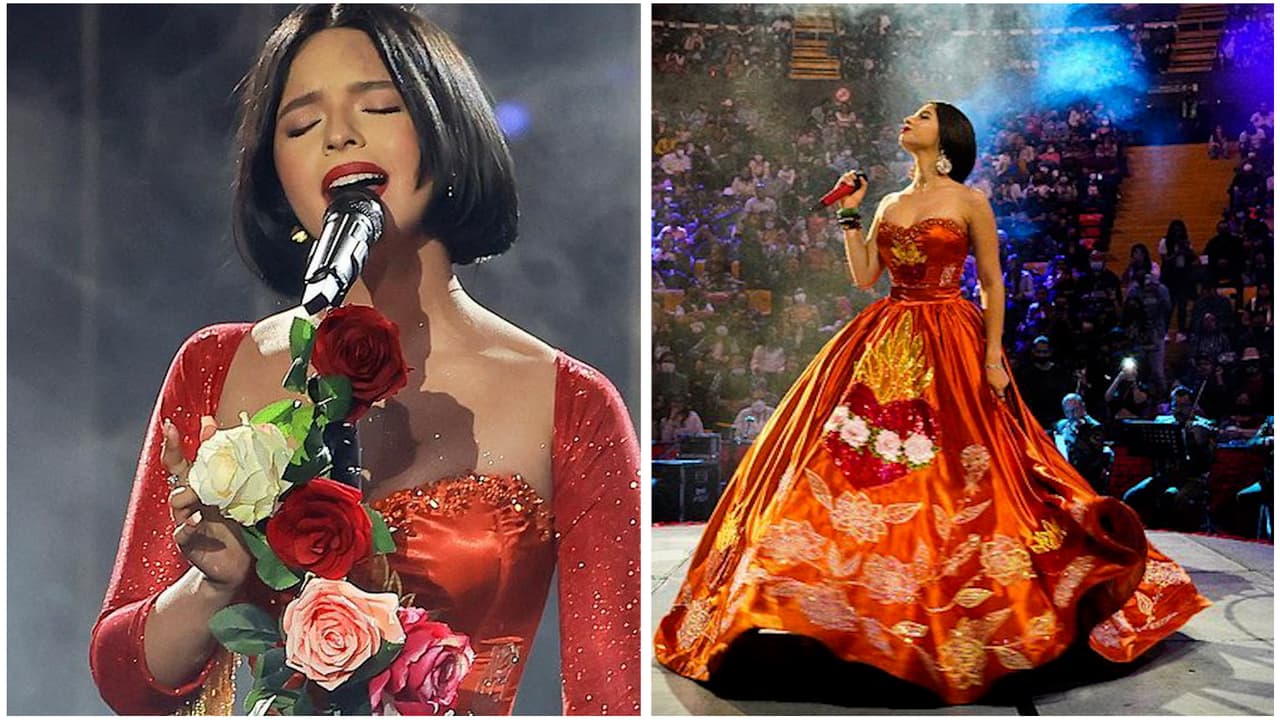 Se le cayó la falda a Ángela Aguilar en pleno concierto: así reaccionó al desliz