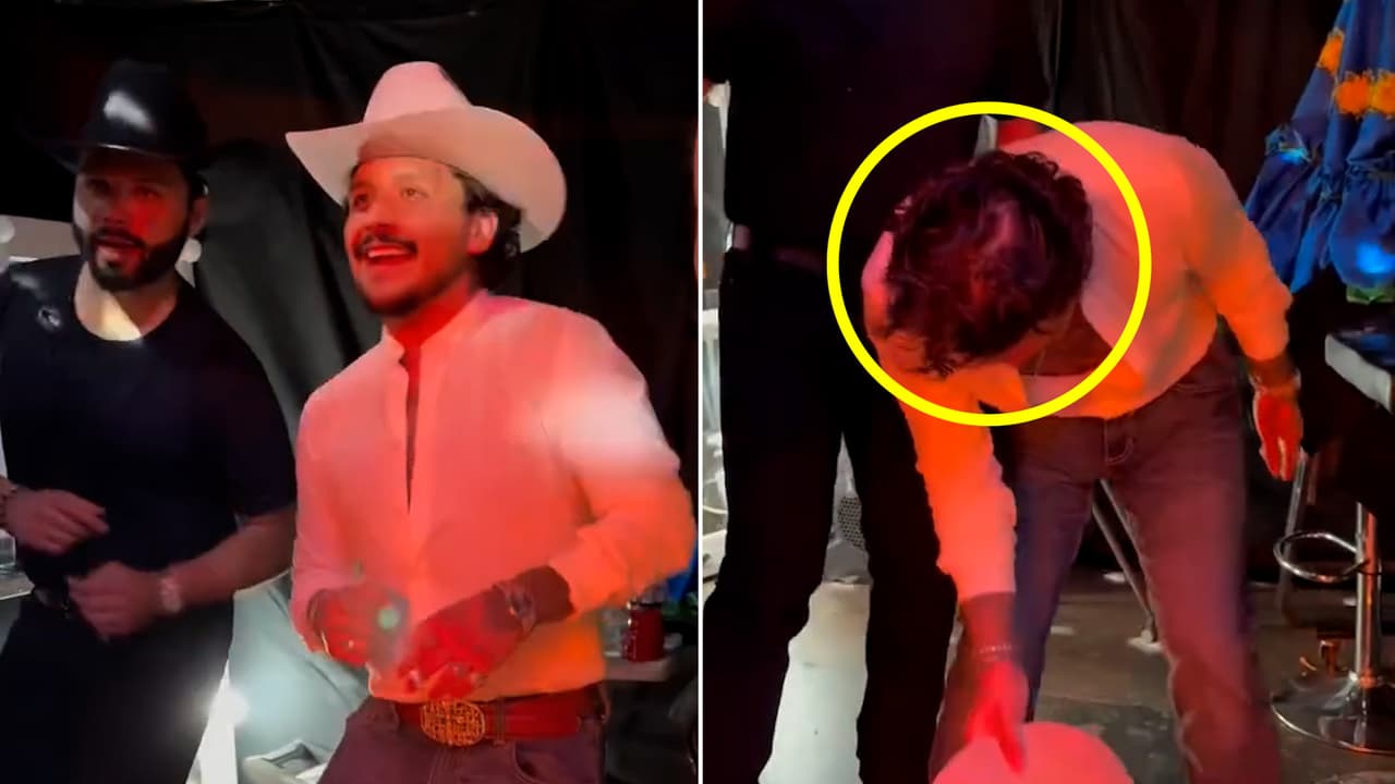 ¿Christian Nodal sufre calvicie a sus 26 años?: video genera dudas sobre su cabellera