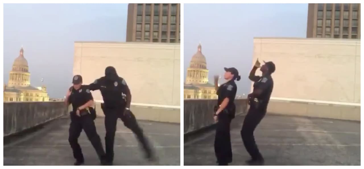 Oficiales de Austin se unen a desafío viral de 'Git Up' 