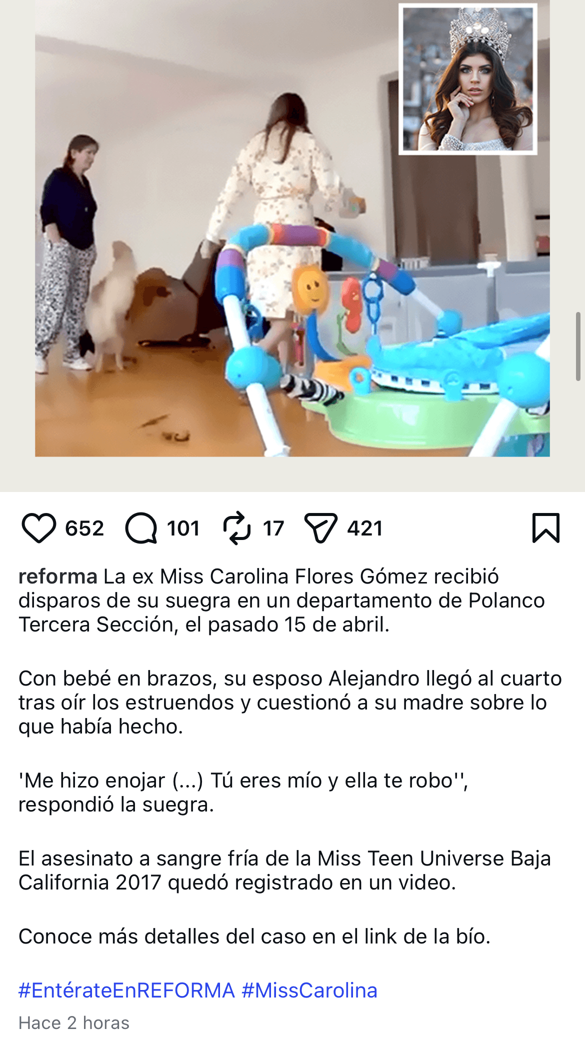 Suegra de Carolina Flores habría pronunciado unas palabras tras presuntamente asesinarla.