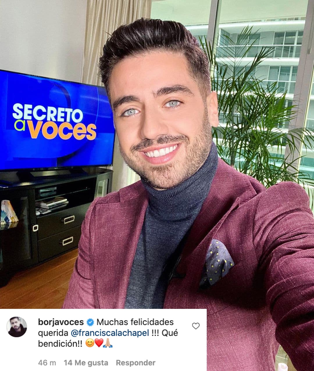 Otro conductor de Univision, Borja Voces, se sumó a la lista de enhorabuenas: "¡Muchas felicidades, querida Francisca! ¡Qué bendición!", apuntó.