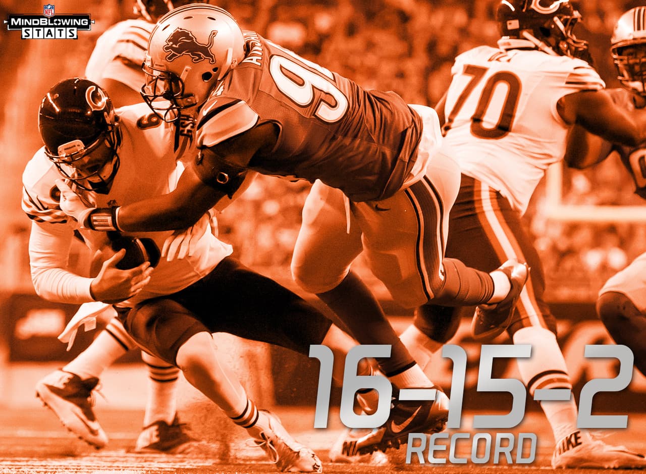 7.- Osos a la baja.- Los Chicago Bears tienen marca de 16-15-2 en el Thanksgiving Day y han perdido sus últimos cuatro juegos en esta tradicional fecha. Su última victoria en el Día de Acción de Gracias fue en la temporada de 1993 sobre los Detroit Lions.