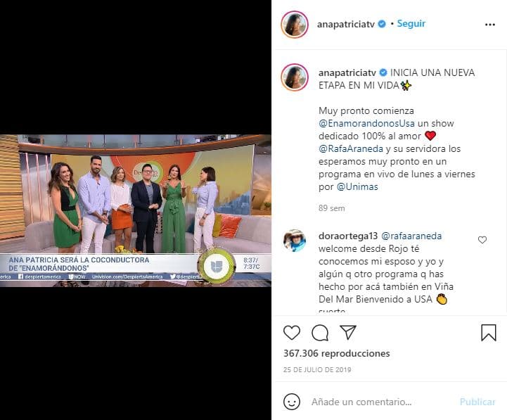 El 26 de julio de ese mismo año, se despidió de Despierta América. La conductora había sido invitada para conducir otro show de Univision.