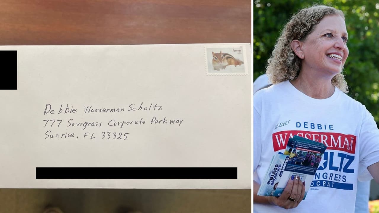 Sobre sospechoso llega a oficina de Debbie Wasserman Schultz en Sunrise